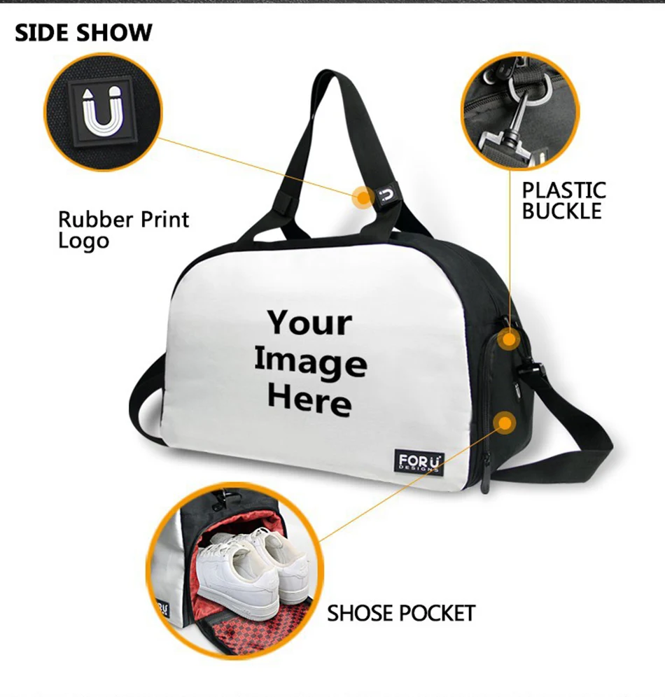 Индивидуальный узор заказ изображения дорожная сумка для женщин косметичка для девочек сумки Большой Duffle ручной клади Новый