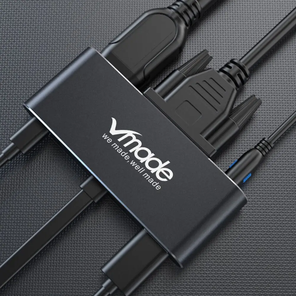 Vmade usb type-c 5 в 1 Зарядка PD 3,0 Зарядка 4k* 2k HDMI станция USBC многопортовый MacBook, samsung Galaxy Note, lenovo Yoga 720