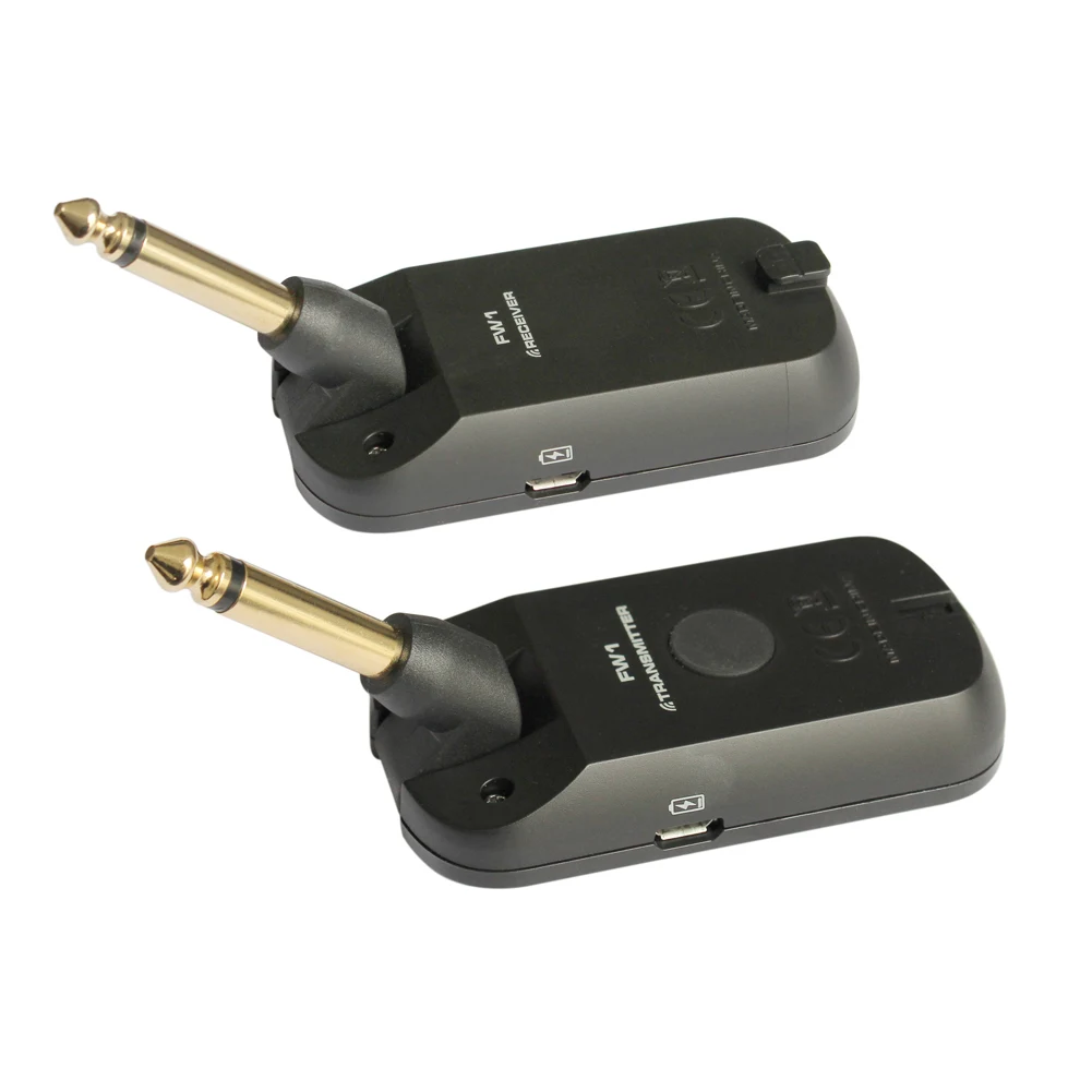2 Pcs 2.4GHz Guitar Wireless System Adjustable Plug Smart 32-bit Audio Guitar Transmission System &T8