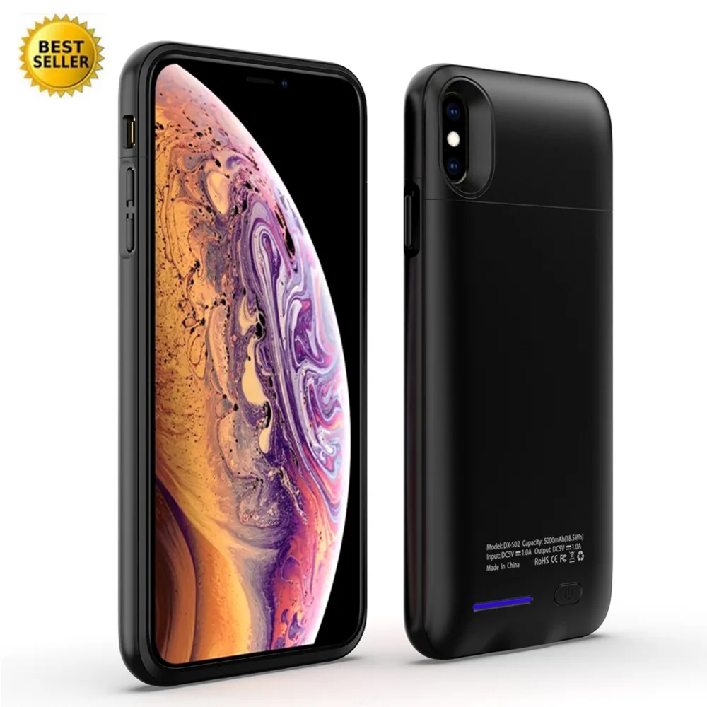 Для iphone X XS корпус батареи 5000 мАч аудио выход зарядное устройство чехол Магнит