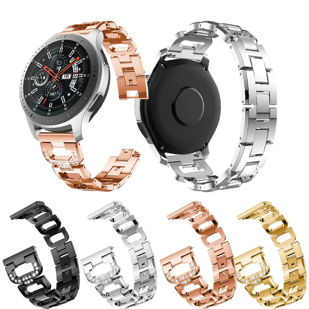 Новые роскошные 180 мм Длина замена металла кристалл ремешок запястье для samsung Galaxy часы (46 мм)