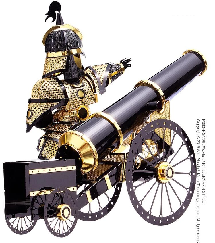 Piececool models 3D Metal Nano Puzzle Artilleryman Style Model Kits DIY 3D Laser Cutting Models Jigsaw Toys for adults 3