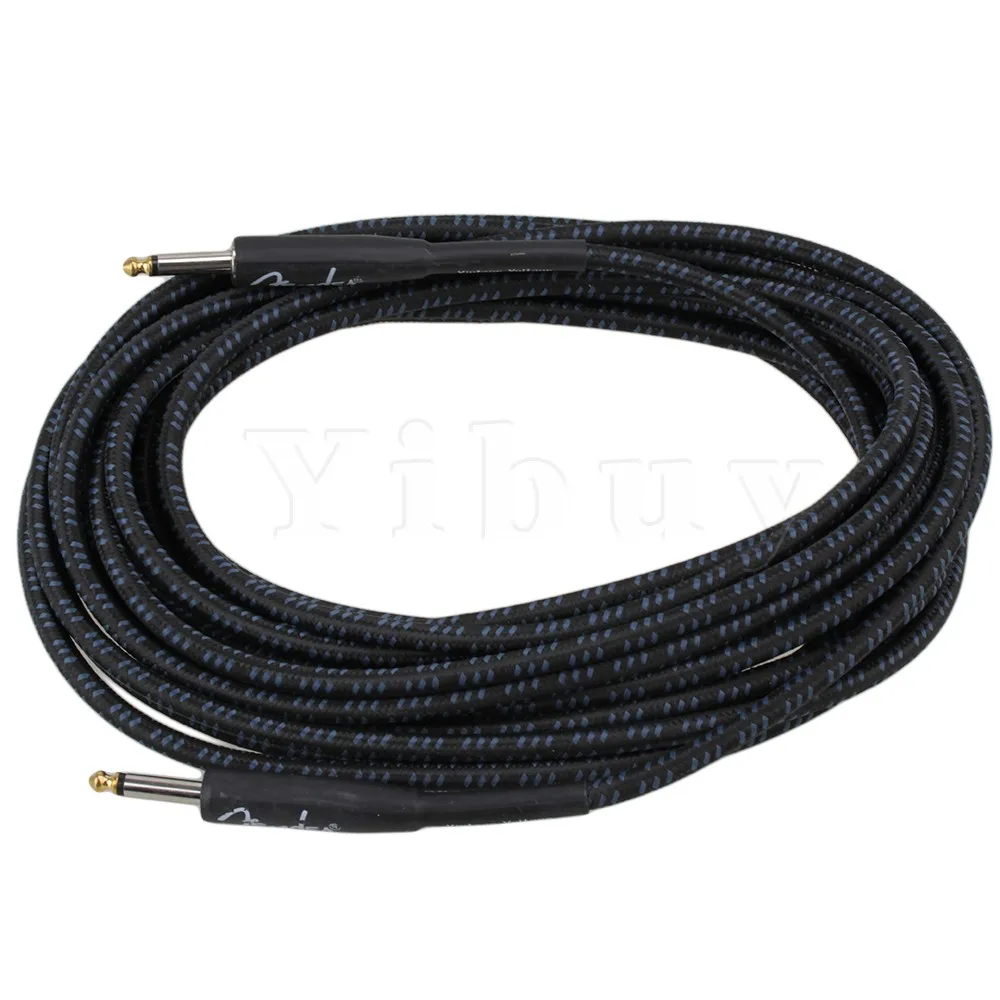 

Yibuy 10m/32.8ft Length Black and Blue Premium Electric Guitar Instrument Cable Cord