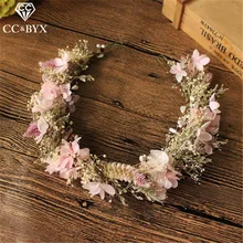 Cc jóias de casamento tiaras e coroa guirlanda acessórios de cabelo para noiva formato de flor diy mq031