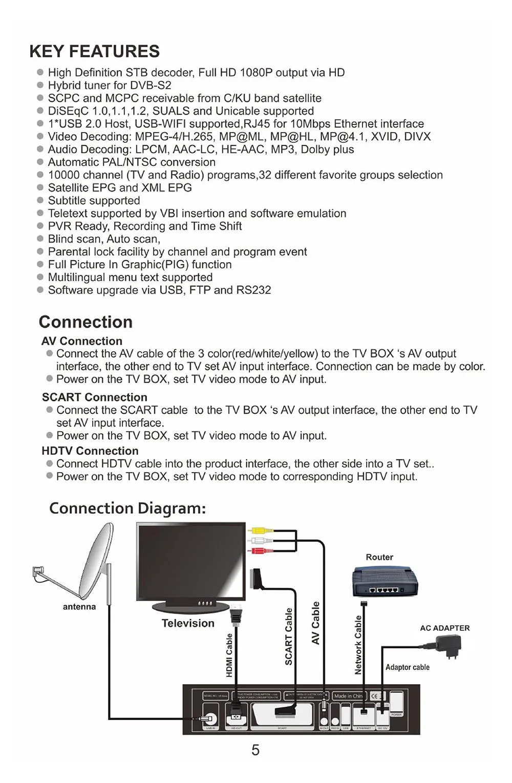 GTMedia Full hd FREESAT DVB S2 V8 спутниковый ресивер ТВ коробка H.265 поддержка YouTube, Bisskey, Cccam, Wi-Fi сетевой общий телеприставка