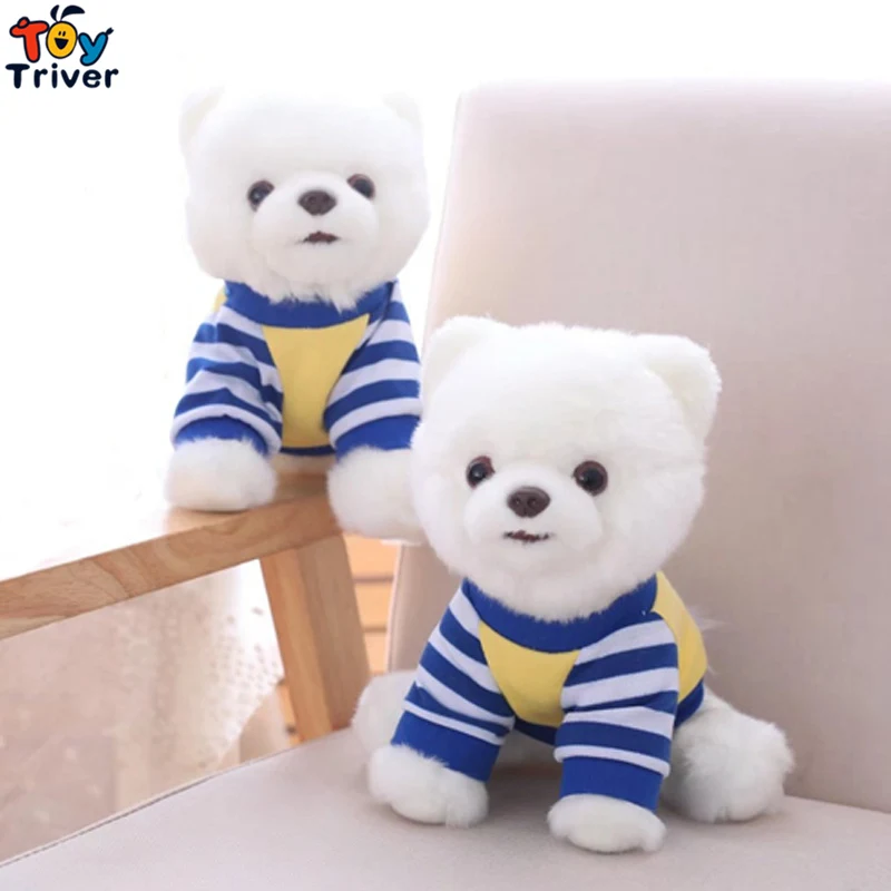 

25cm Simulation Pomeranian Dressing Dog Toy Doll Toys Puppy Stuffed Animals Children Kids Baby Kawaii Gift Home Shop Decoration