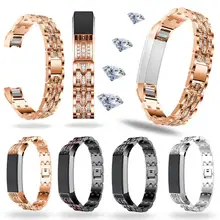 HIPERDEAL часы из нержавеющей стали с кристаллами Ремешок Для Fitbit Alta hr/Fitbit Alta Прямая 4J18