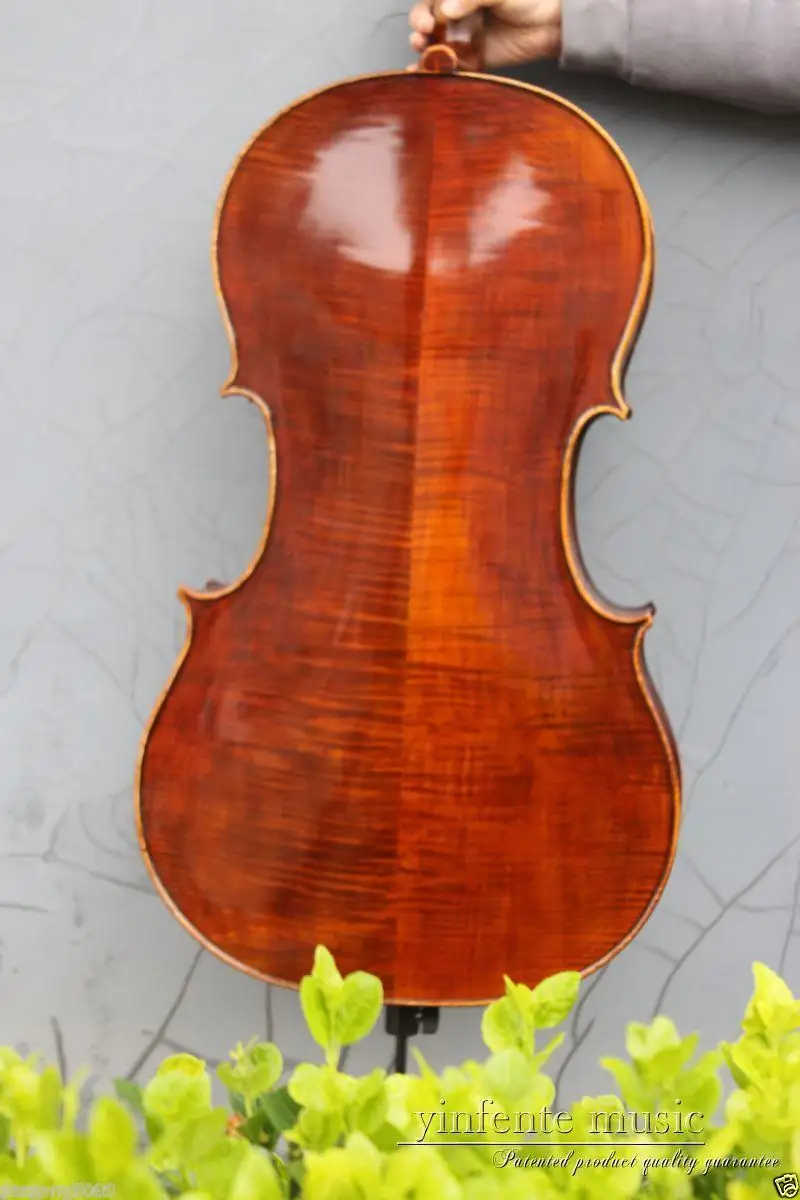 4/4 New Cello Maple wood Spruce Powerful Sound Hand Made Advance Model