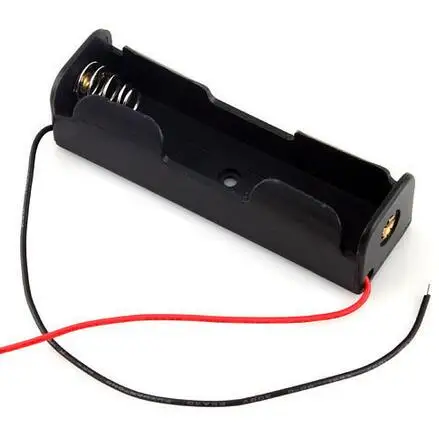 10 Pcs Plastic Black 18650 Battery Case Box Holder with Wire Lead