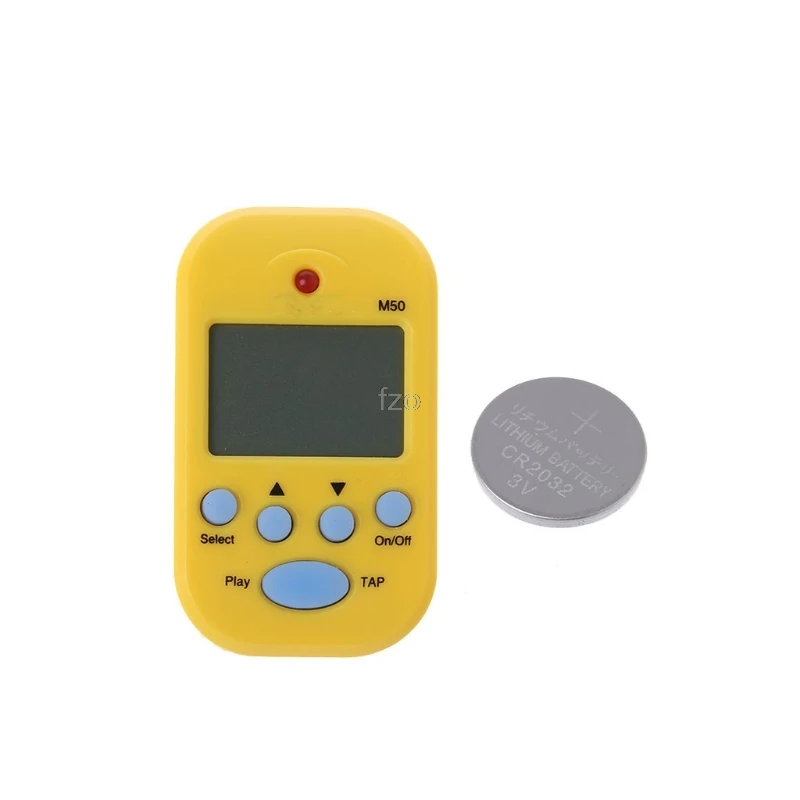 NewM50 клип на легкий портативный ЖК цифровой ритм темп мини-метроном yhq - Цвет: Цвет: желтый