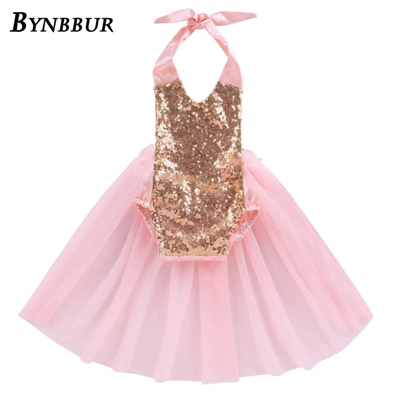 Bynbbur Cartoon Print Mesh Patchwork Ruffles Princess Dress Girls Sequin Party Dress Cute Baby Kid Girls Dress 2019 Summer New