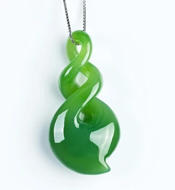 

Unique Sweater Chain Hangings Natural Green Stone Pendant Simple Short Necklace His-And-Her Gift Free Shipping