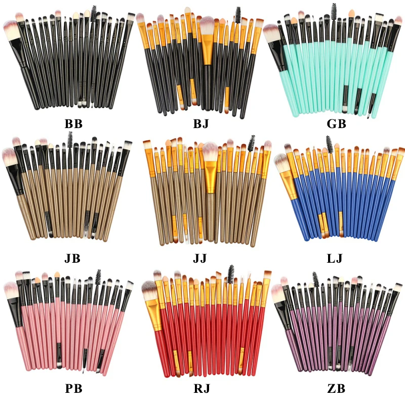 20 Pcs Professional Makeup Brushes Kits Eyeshadow Blush Lips Make Up Brush Set Cosmetics Tools Dropshipping | Красота и здоровье