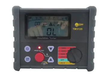 

TECMAN TM3125 digital insulation resistance tester, megger, insulation resistance test table.(250V/500V/1000V/2500V)