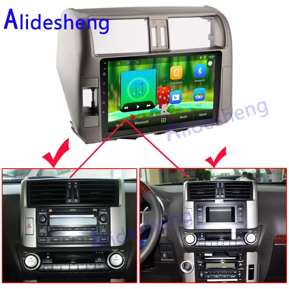 Android 7 1 автомобильный DVD мультимедийный плеер 2G + 32G для Toyota Prado 150 2010 2011 2012 2013 Радио