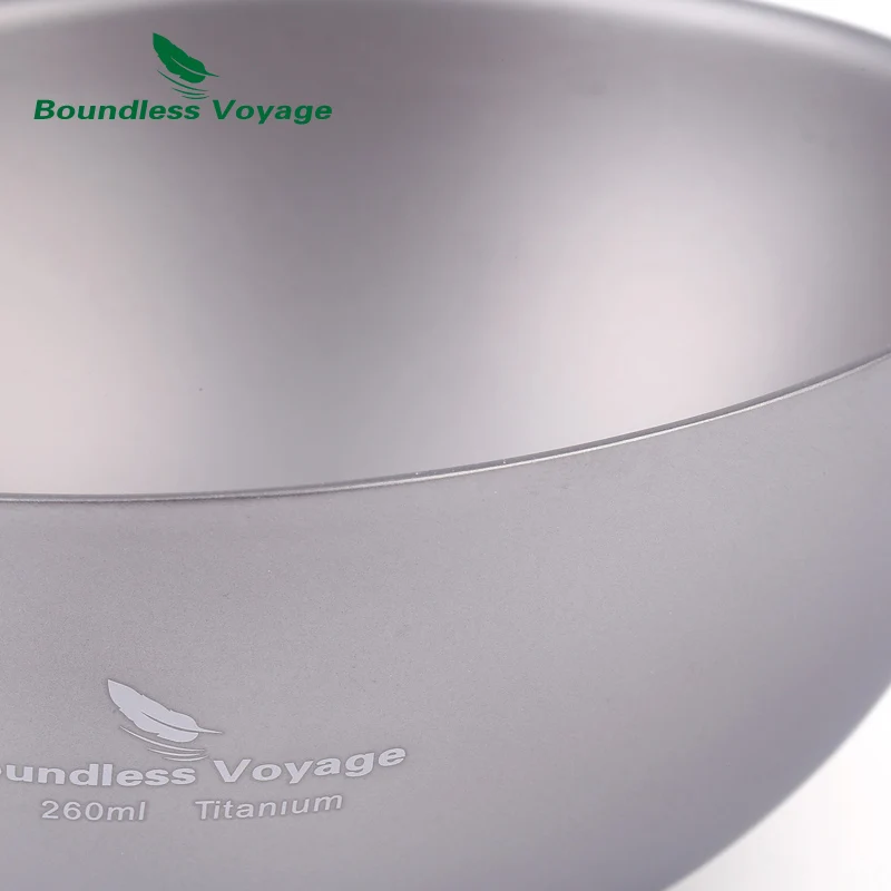 Boundless Voyage Camping Titanium de doble pared Bowl al aire libre mochilero tazón 79,1G Ti1537B