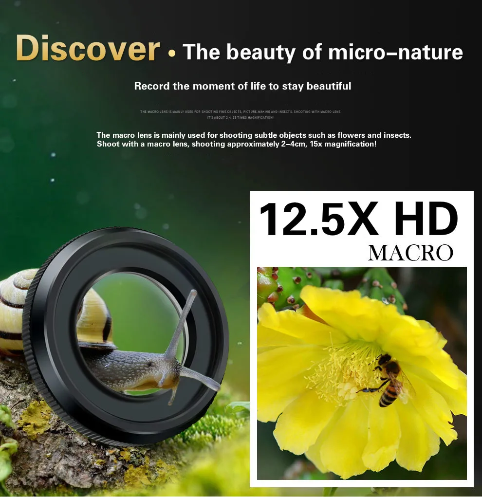 2018 NEW!! Mobile Phone Universal Lens Wide Angle Macro Combo Kit