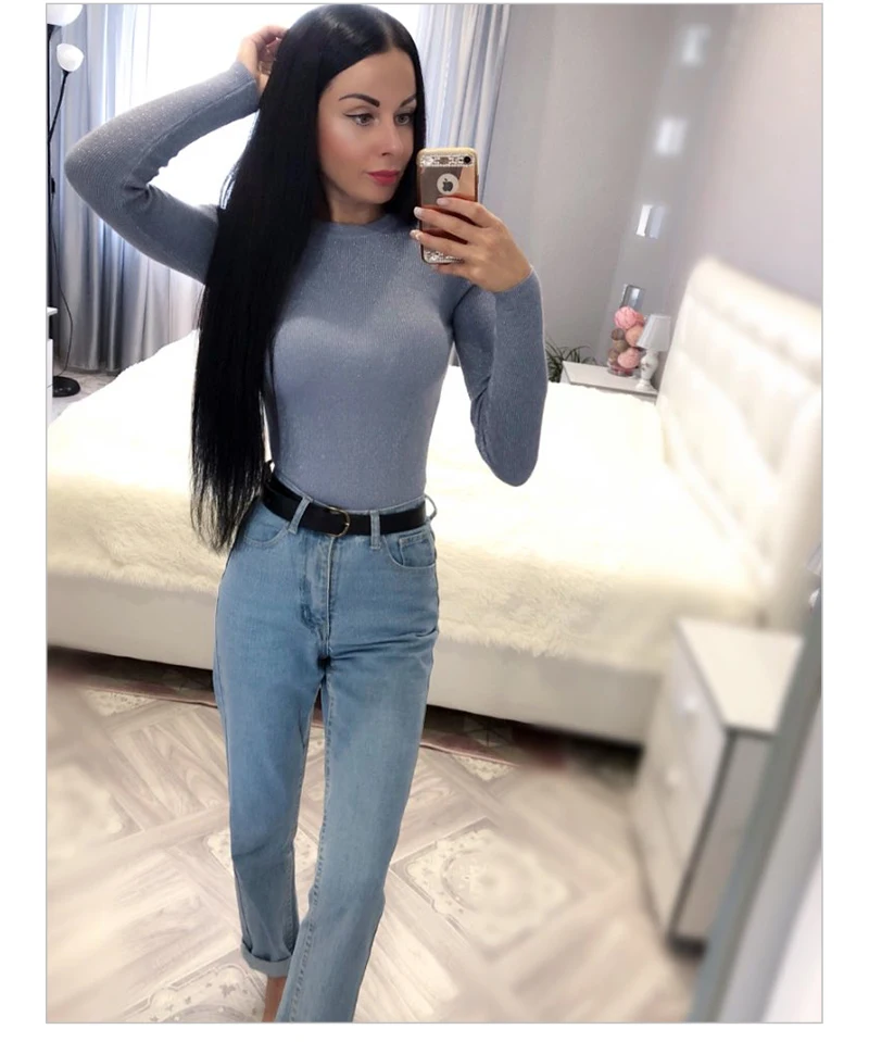 O-neck Knitted Sweater Long Sleeve Pullovers Women Autumn Pullover Feminino Solid Slim Elasticity Ladies Sweaters Winter 2018    (20)