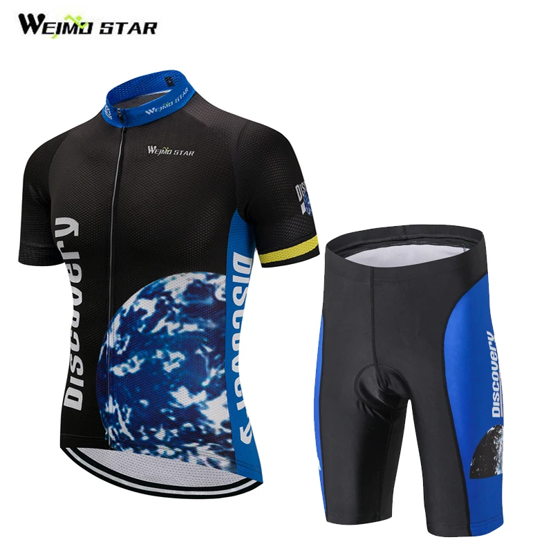 Mens Cycling Jersey Bib Short Kit Bicycle Bike Shirt Team USA Flag Star Clothing