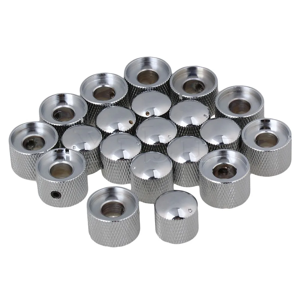 Yibuy 10 Pieces Dual Screw Style Guitar Control Knob for Dual Pot