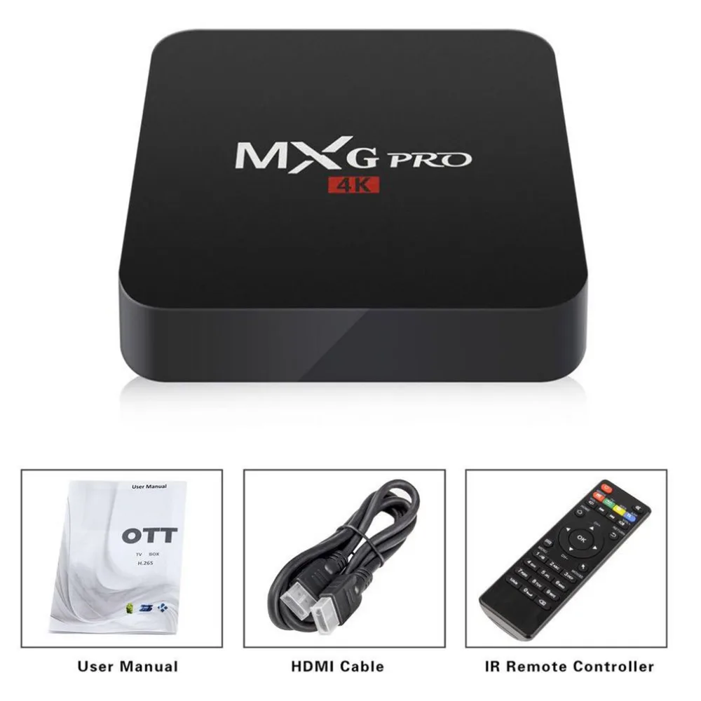 Kopen Android 6.0 Netwerk HD TV Box Amlogic S905X WIFI HDMI2.0 4 k Smart Set Top Box Nand Flash Media Spelen MXG PRO DC 5 v 2A