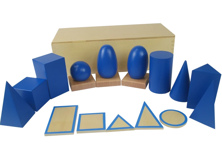 

3035 geometry solid base montessori toys educational wooden materials set teaching cylinders beads baby kinds toys school