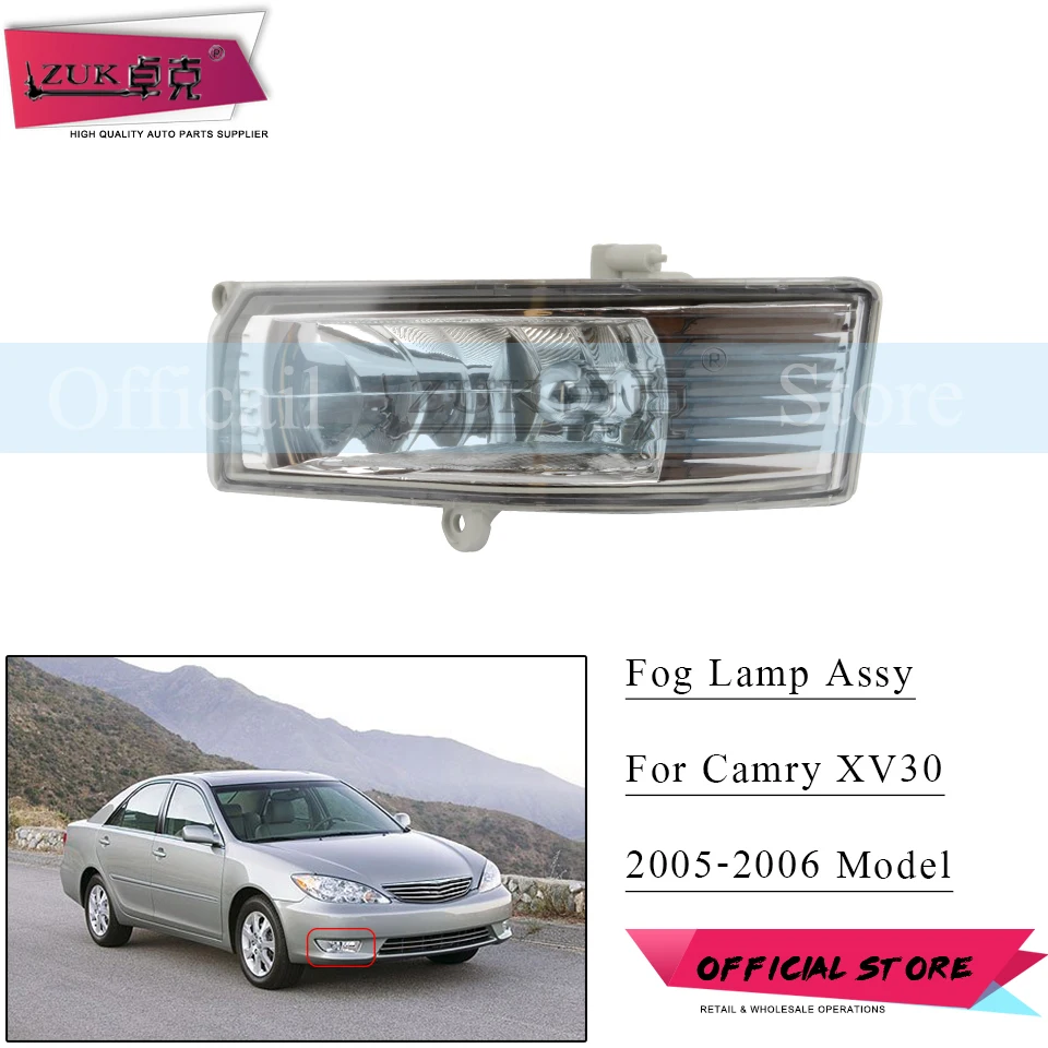 

ZUK Front Bumper Fog Light Fog Lamp Reflector Lamp For TOYOTA CAMRY XV30 2005 2006 Foglight Foglamp Front Anti-Fog Light