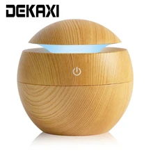 DEKAXI 130ML Mini USB Ultrasonic Cool Mist Humidifier Aroma Essential Oil Diffuser Air Purifier 7 Color Change Light For Office