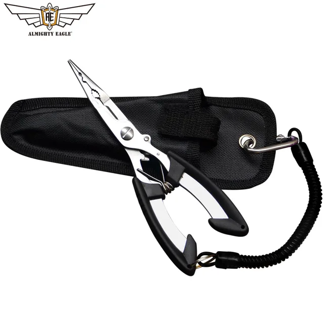US $4.91 ALMIGHTY EAGLE Fishing Pliers fish line Cutter Scissors Mini fish hook remover Multifunction tools 