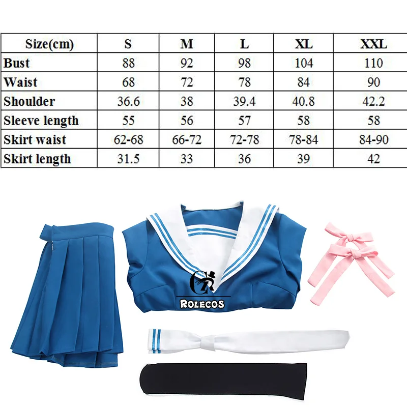 ROLECOS Anime Fruits Basket Cosplay Costume Tohru Honda Cosplay Christmas JK Girl School Uniform Women Sailor Costume Top Skirt