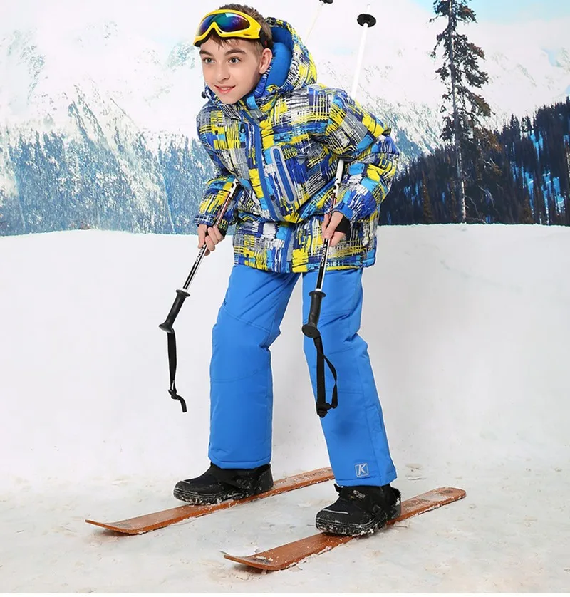 2017 Childen Barato Ternos Traje de Esquí Snowboard Traje de Esquí Para Niños ropa Para Acampar Al Aire Libre Deporte Chaqueta Y Pantalón Para 3 T A 16 T|cheap suit|snowboarding suitsski