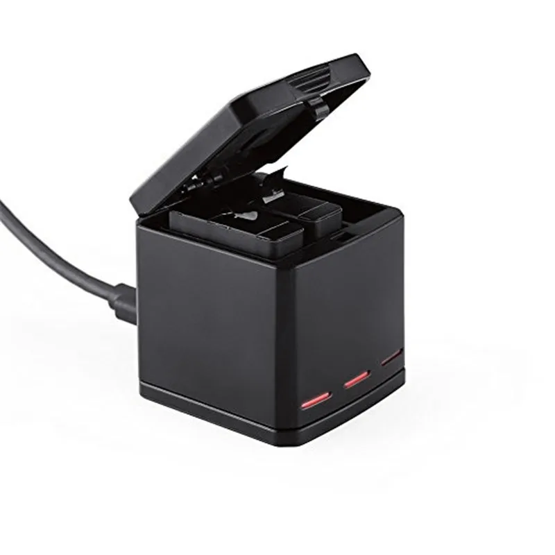 Для GoPro 3 степенями свободы Батарея Зарядное устройство с Тип usb-C интерфейс зарядки ящик для хранения для спортивной экшн-камеры go pro Hero 7 черного цвета на каблуках высотой 5 6 Аксессуары для фотоаппаратов