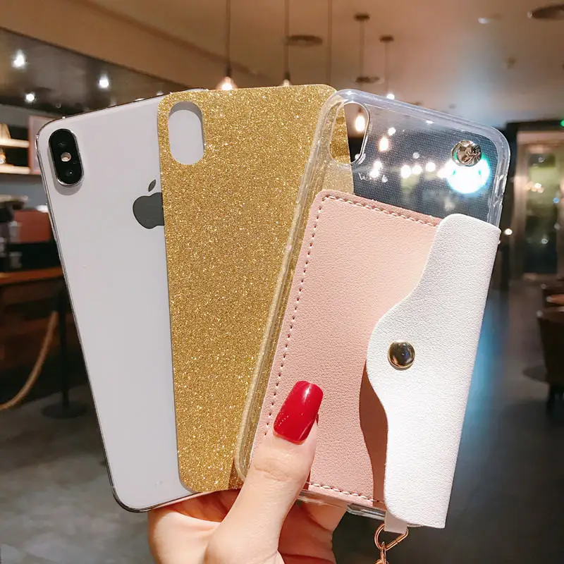 For Huawei P30 Pro P20 Lite Nova 4 3 Cell Phone Case Glitter Wallet Necklace Shoulder Neck Strap Rope For Nova 3i P Smart Plus