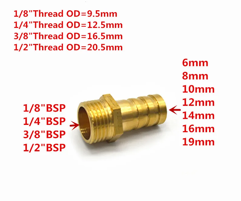 Details about   BRASS STRAIGHT OIL PUMP FUEL UNION 1/4" 1/8" NPT THREAD X 6MM 8MM 10MM PUSH TAIL 