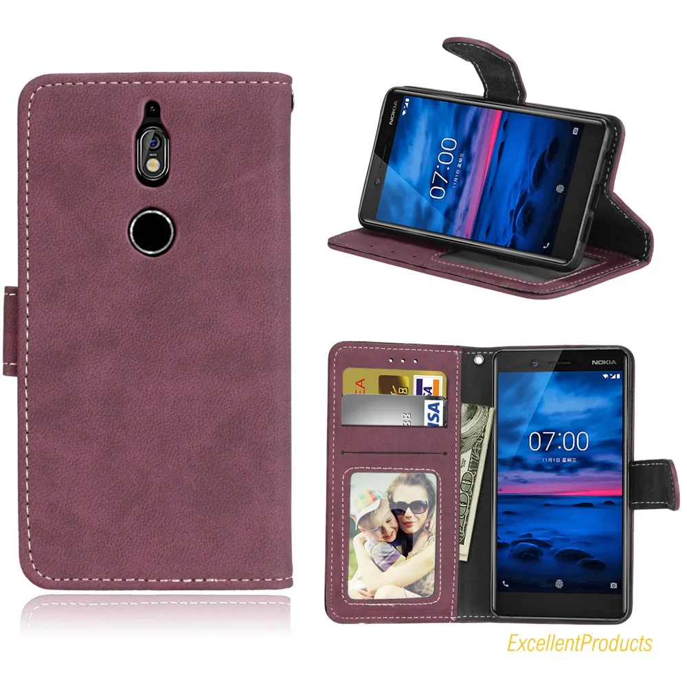 Высококачественные Кожаные чехлы раскладушки чехол для Nokia 7 phone caso fundas Ретро