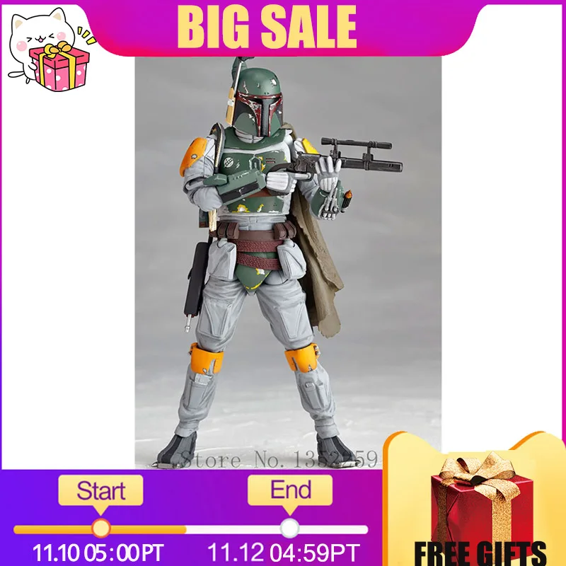

Action figure toys Stormtrooper Collectable Model Revoltech The Bounty Hunter Boba Fett action Model PVC toys 16cm N016