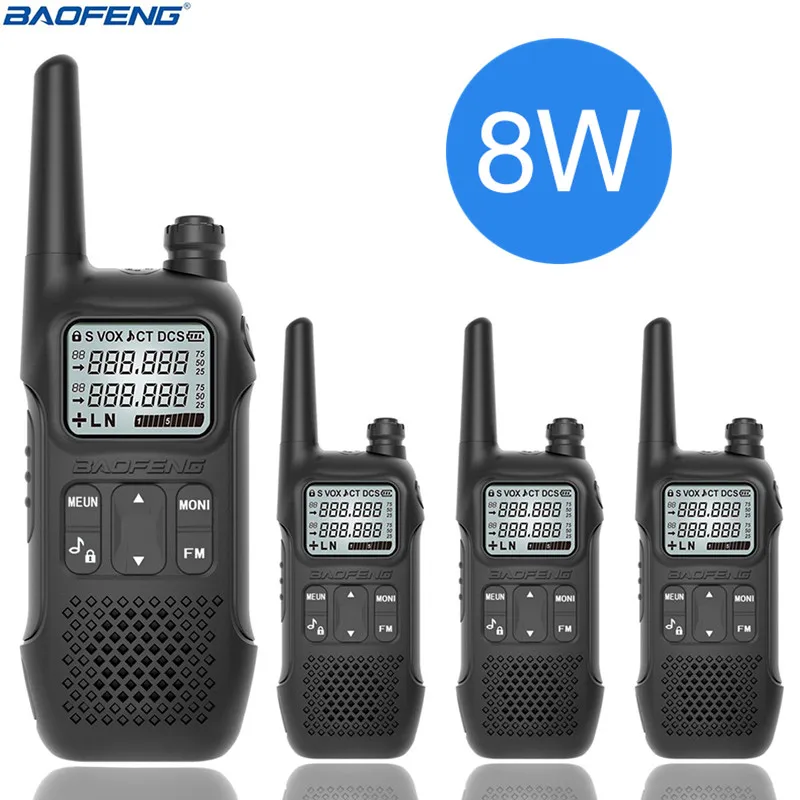 4 шт. BAOFENG BF-U9 8 Вт мини UHF 400-470 МГц FM иди и болтай Walkie Talkie “иди и USB коротковолновым приемником Портативный радио UV-5R BF-888S UV-82