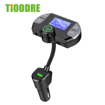 

TiOODRE Wireless FM Car Transmitter U Disk TF Card Stereo MP3 Player Bluetooth 4.2 Car Modulator Modulator LCD Hands-Free