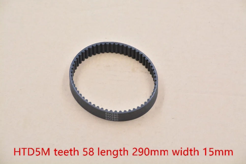 

3d printer belt closed loop rubber HTD 5M timing 58 teeth 290mm length 15mm width 290-5M-15 1pcs