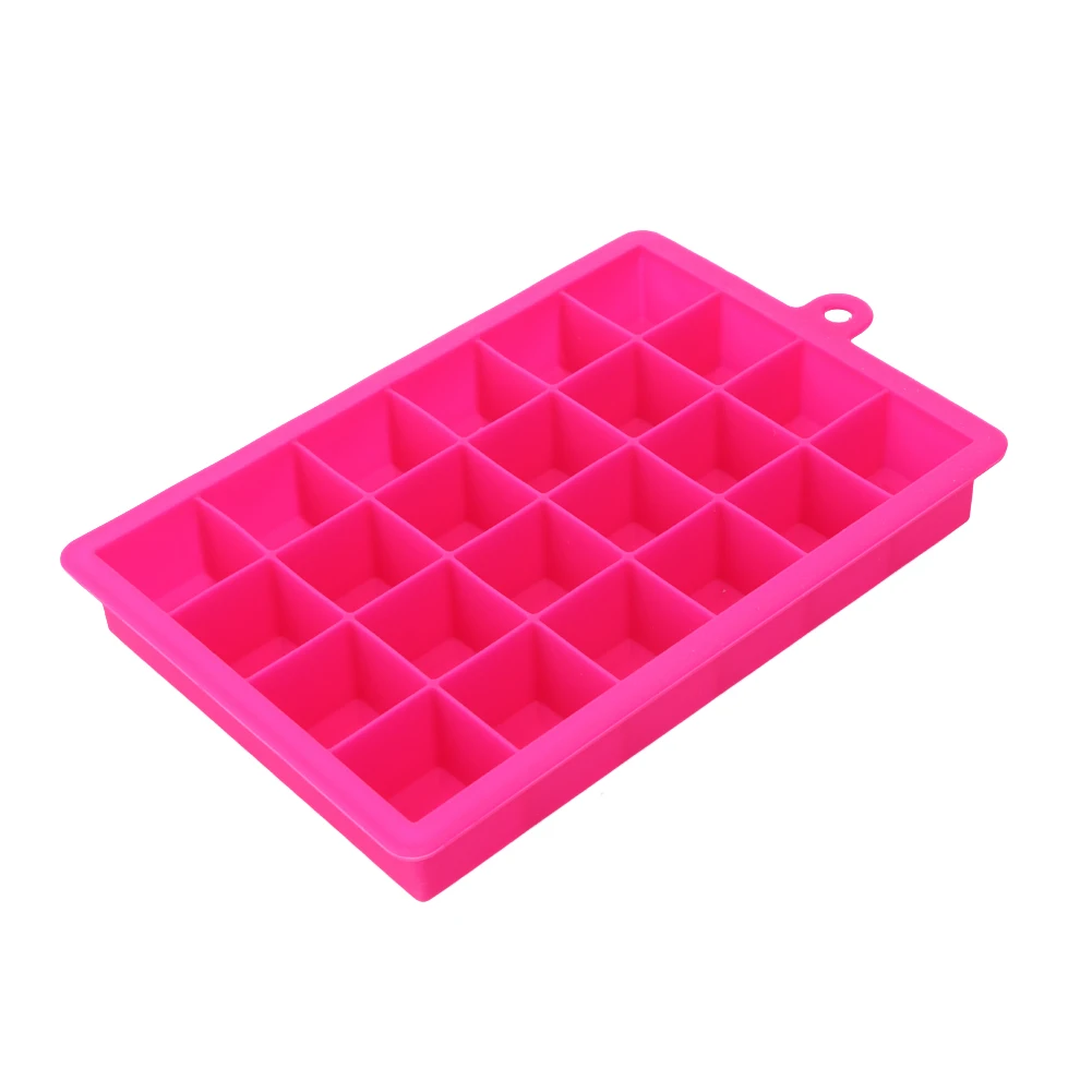 DIY Silicone Ice Cube Mold Square Shape Ice mold 24 Cube Ice Tray Fruit Ice Cream Maker Kitchen Bar Drinking Accessories 5 Color 25