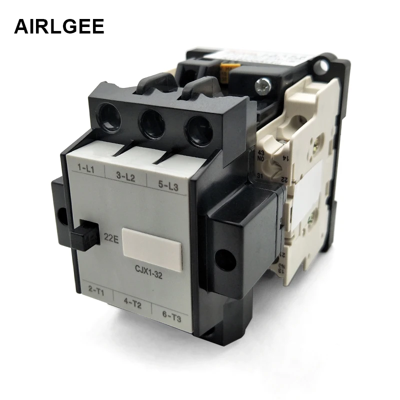 

CJX1-32/22 3TB43 110V/50Hz 129V/60Hz Coil Voltage 3 Phase 2NO 2NC General Purpose AC Contactor