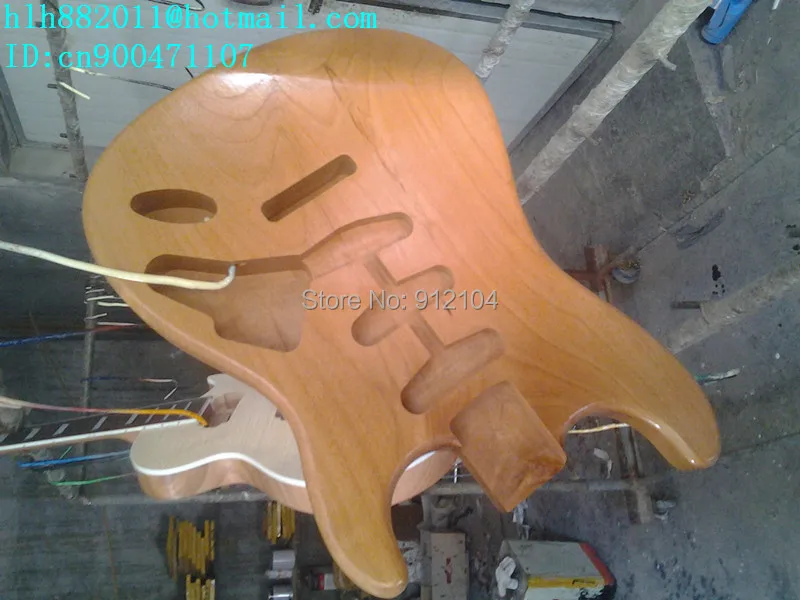 

free shipping new single wave electric guitar alder body with one piece alder+foam box F-1998