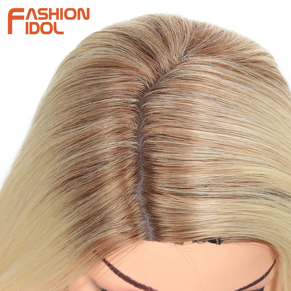 Мода IDOL 38 дюймов прямые Длинные Синтетические парики для черных женщин высокотемпературные волосы Омбре 613 красные парики для косплея синтетические волосы