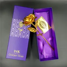 Персонализированные 24k позолоченные фольга розовый смоченный Золотой Свадебные украшения цветок день Святого Валентина подарок любовника искусственный цветок