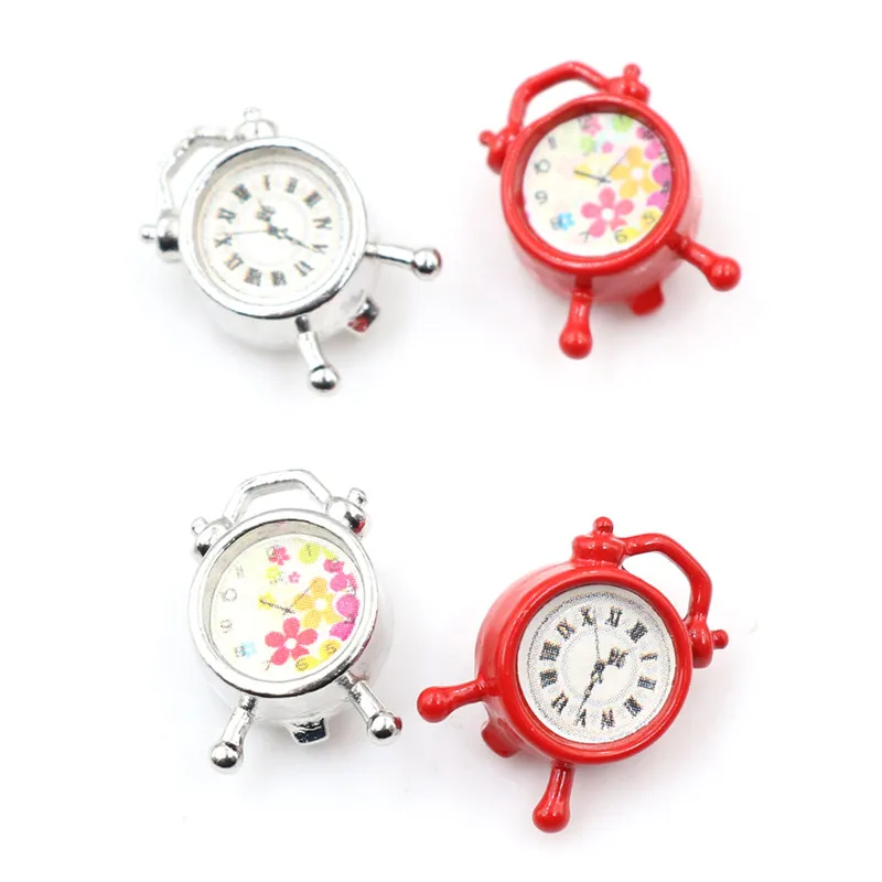 

Lovely 1pcs 1:12 Scale Alarm Clock Mini Home Decoration Dollhouse Miniature Toy Doll Kitchen Living Room Accessories