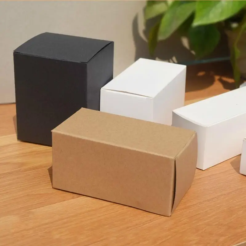 Пустая маленькая коробка из крафт бумаги разных размеров DIY Подарочная складная