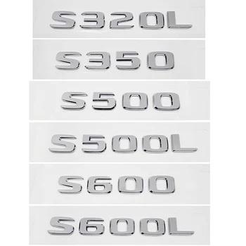 

W140 S320L S350 S500 S500L S600 S600L W245 Trunk Lid Sticker Number Silver Decal Car Refitting for Mercedes Benz AMG Decaration