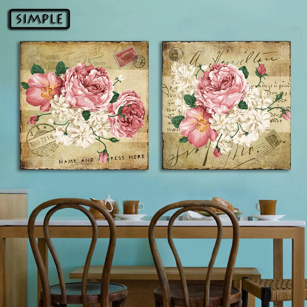 Oil Painting Canvas Flowers Post Wall Art Decoration Home Decor On Canvas Modern Wall Picture For Living Room 2pcs Oil Painting Art Decoroil Painting Canvas Aliexpress