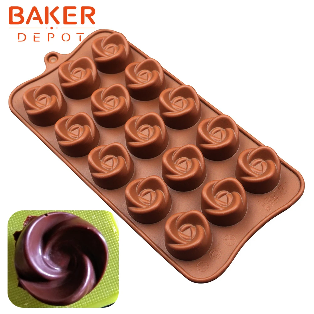 

swirls chocolate molds rose shape cake baking bakeware mold ice candy gummy mould soap candle biscuit pastry tool diy christmas