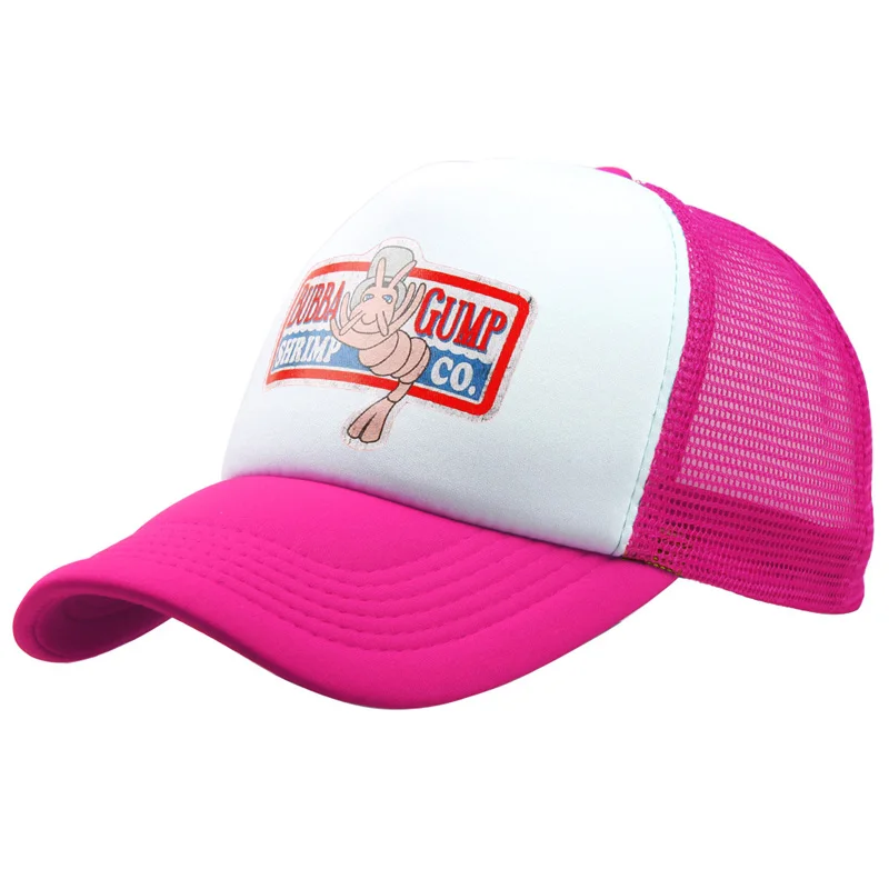 Glaedwine модная бейсбольная кепка BUBBA GUMP SHRIMP CO Truck dad hat для мужчин и женщин летняя кепка, бейсболка Forest Gump - Цвет: Розово-красный